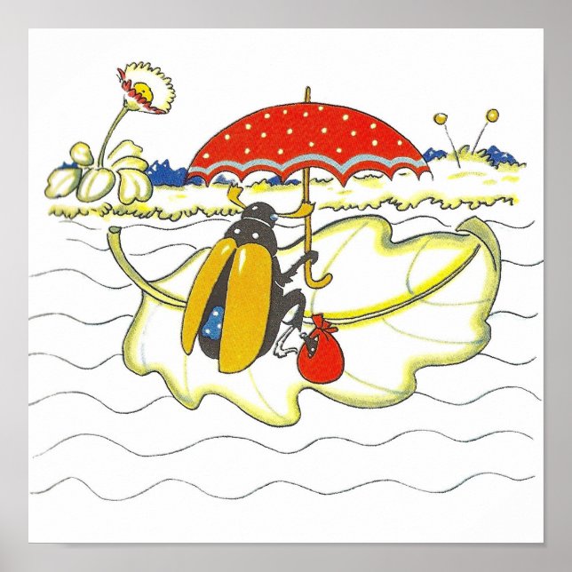 Vintage Children's Book Nursery Art Poster (Front)