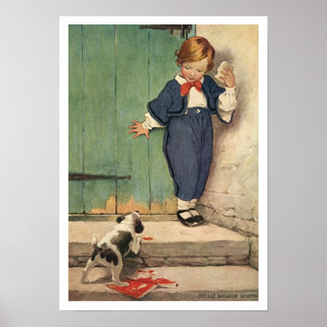 Vintage Children's Illustration Poster or Print (Front)