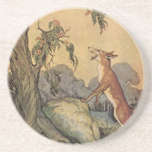 Vintage Children's Story Book, Aesop's Fables Coaster
