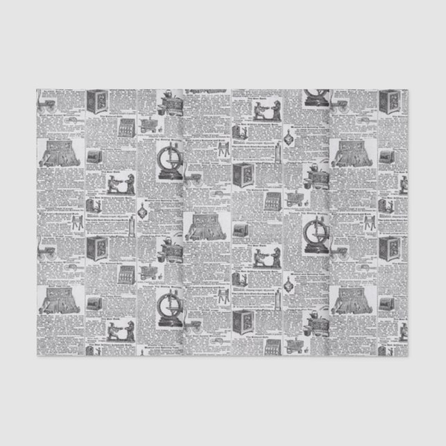 Vintage Children's Toys Advertisement Tissue Paper (Front)