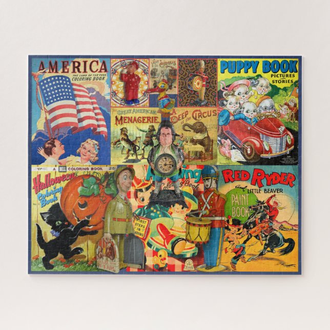 VINTAGE CHILDREN'S TOYS AND BOOKS PUZZLE (Horizontal)