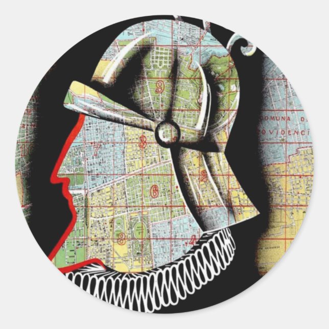 Vintage Chile Santiago Travel Classic Round Sticker (Front)