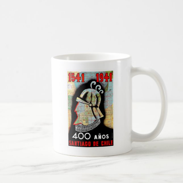 Vintage Chile Santiago Travel Coffee Mug (Right)