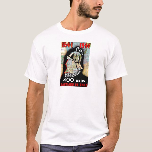 Vintage Chile Santiago Travel T-Shirt (Front)