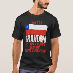 Vintage Chilean Grandma Chile Flag For Mother S Da T-Shirt