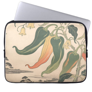 Vintage Chili Pepper Illustration Laptop Sleeve