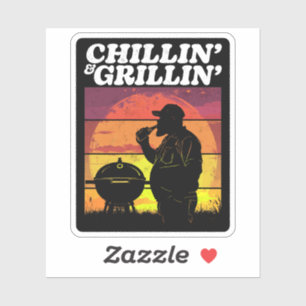 Vintage Chillin’ & Grillin’ Dark Distressed