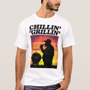 Vintage Chillin’ & Grillin’ Distressed T-Shirt