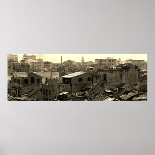 Vintage china Canton city Poster