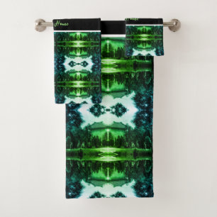 Vintage China Canton martyrs parc Bath Towel Set