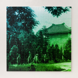 Vintage China Canton martyrs parc Jigsaw Puzzle