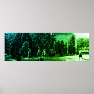 Vintage China Canton martyrs parc Poster