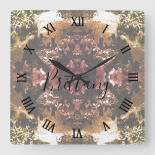 Vintage China Canton restaurant Poster Square Wall Clock