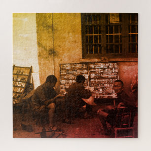 Vintage China Changsha book lending Jigsaw Puzzle