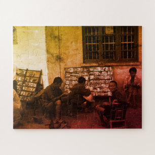 Vintage China Changsha book lending Jigsaw Puzzle
