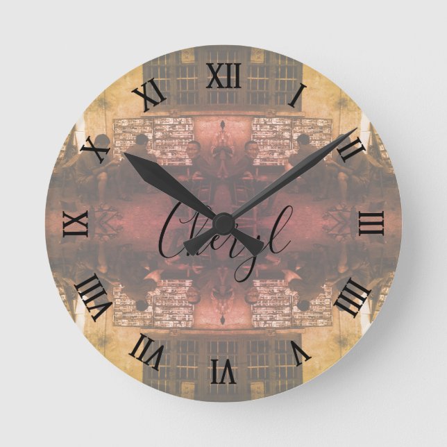 Vintage China Changsha book lending Large Clock (Front)