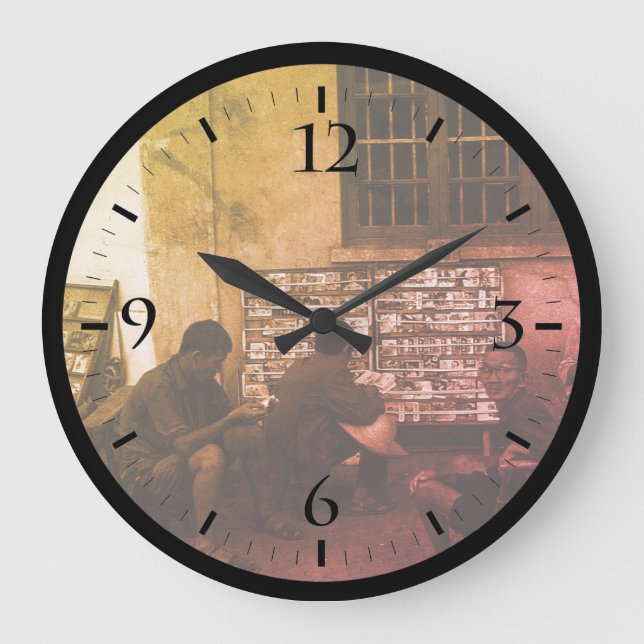 Vintage China Changsha book lending Large Clock (Front)