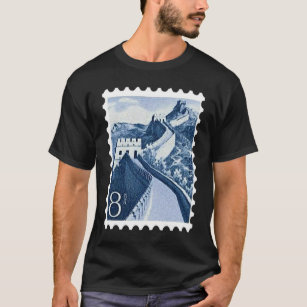 Vintage China Great Wall Postage Stamp Travel Gift T-Shirt