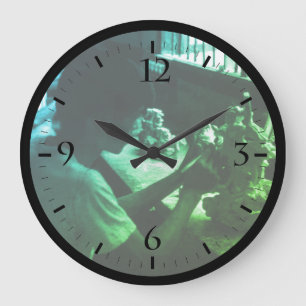 Vintage China Guilin stone sculpture workshop Larg Large Clock