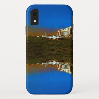 Vintage China Hong Kong boat skyscraper sea iPhone XR Case