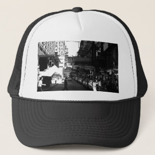 Vintage China Hong Kong street City cars Trucker Hat