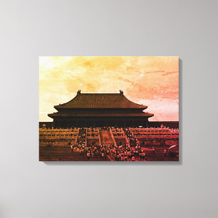 Vintage China Pekin the imperial palace Canvas Print
