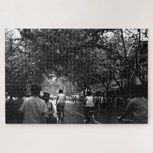 Vintage China Shanghai street Jigsaw Puzzle