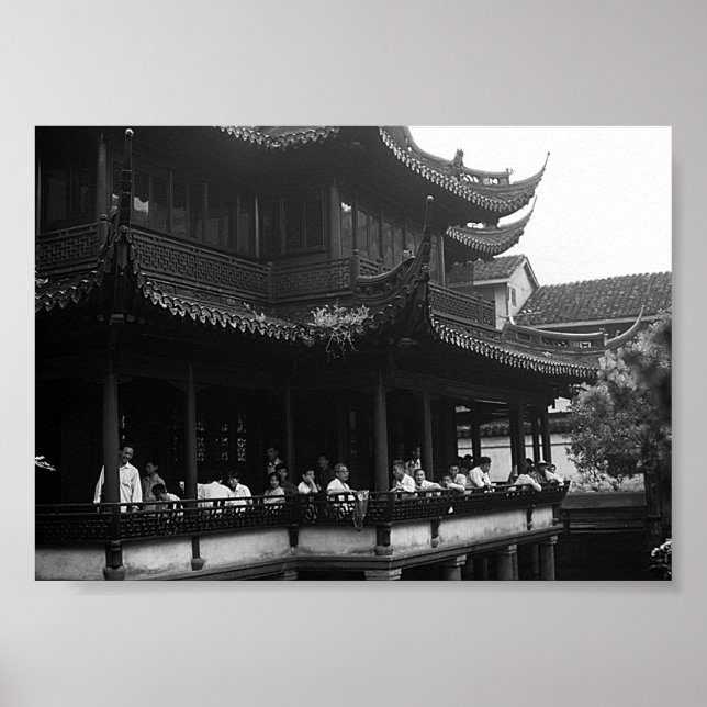 Vintage China Shanghai Yuyuan garden Dianchun hall Poster (Front)