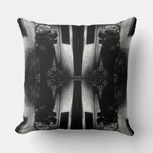 Vintage China Shanghai Yuyuan garden statue Postca Throw Pillow
