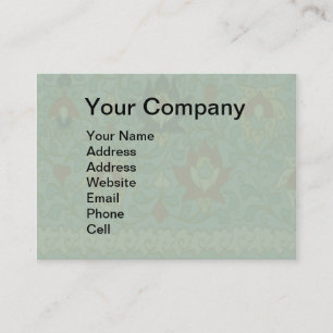 Vintage Chinese Blue Green Circle Business Card