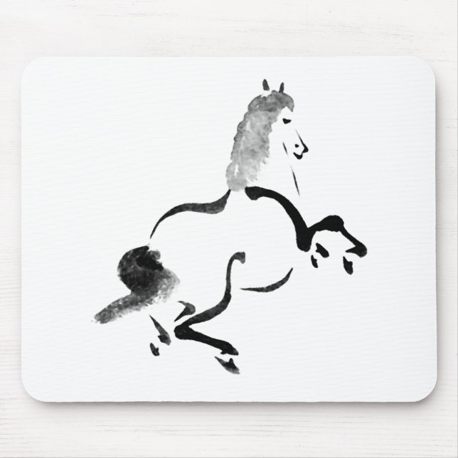 Vintage Chinese Horse Mouse Pad (Front)