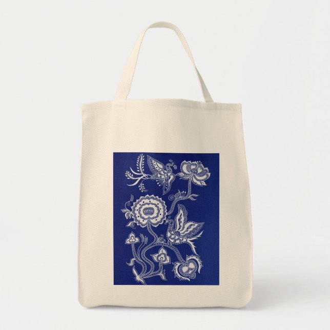 Vintage Chinese Indigo Batik - Bag (Front)
