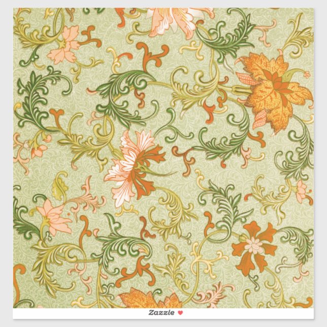 Vintage Chinese Ornament Jones Flowers   (Sheet)