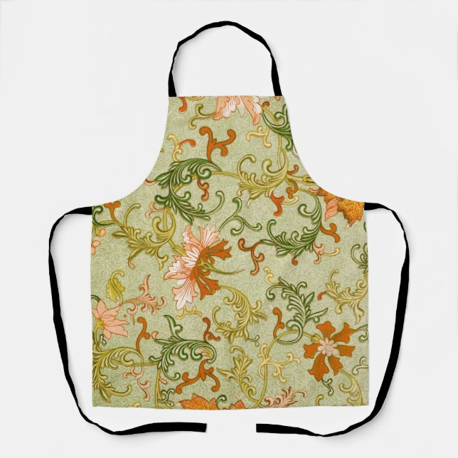 Vintage Chinese Ornament Jones Flowers   Apron (Front)