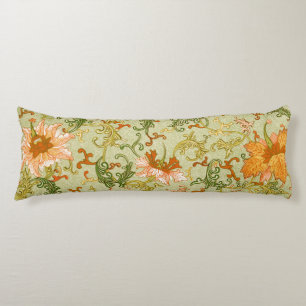 Vintage Chinese Ornament Jones Flowers Body Pillow