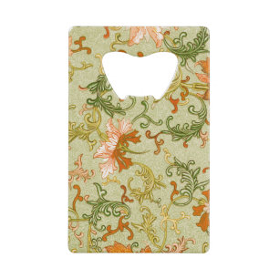 Vintage Chinese Ornament Jones Flowers   Credit Card Bottle Opener