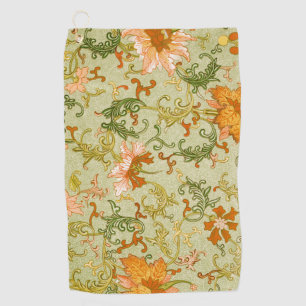 Vintage Chinese Ornament Jones Flowers   Golf Towel
