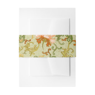 Vintage Chinese Ornament Jones Flowers Invitation Belly Band