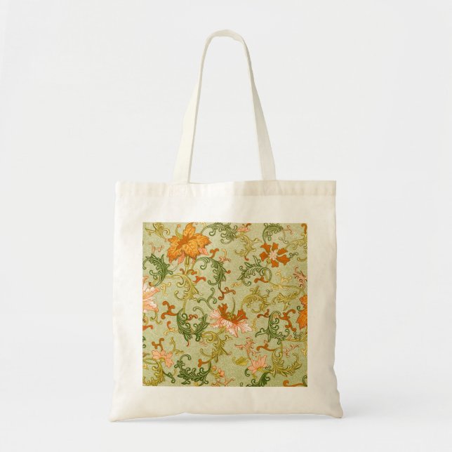 Vintage Chinese Ornament Jones Flowers   Tote Bag (Front)