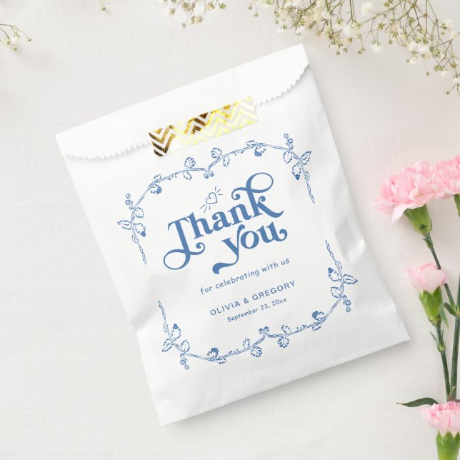 Vintage Chinoiserie Antique Wedding Favour Bag (Sealed)