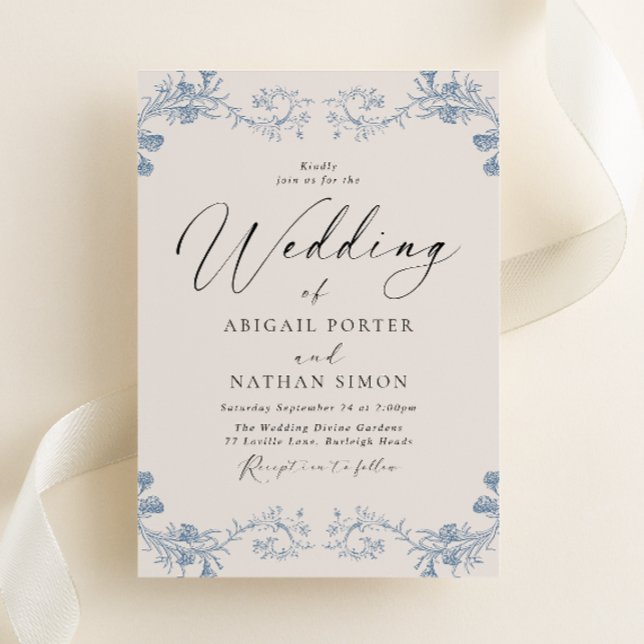 Vintage Chinoiserie Classic Wedding Invitation (Creator Uploaded)