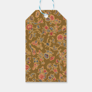 Vintage Chinoiserie Floral Brocade 18th Century Gift Tags