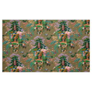 Vintage Chinoiserie Pattern Fabric