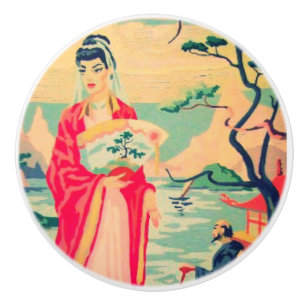 Vintage Chinoiserie PBN knob