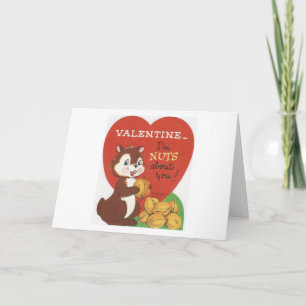 Vintage Chipmunk Valentine Holiday Card