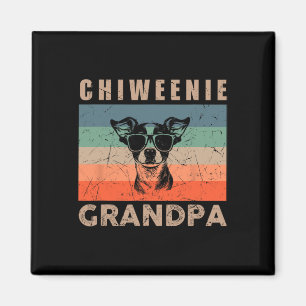 Vintage Chiweenie Dog Grandpa Gifts for Men Fun Gr Magnet