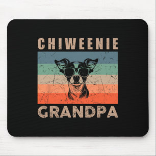 Vintage Chiweenie Dog Grandpa Gifts for Men Fun Gr Mouse Pad