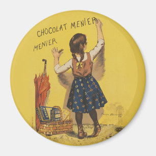 Vintage Chocolat Menier French Poster Bouisset Art Magnet
