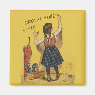 Vintage Chocolat Menier French Poster Bouisset Art Magnet