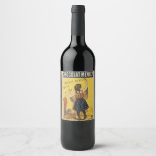 Vintage Chocolat Menier French Poster Bouisset Art Wine Label